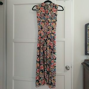 Zara floral midi dress medium